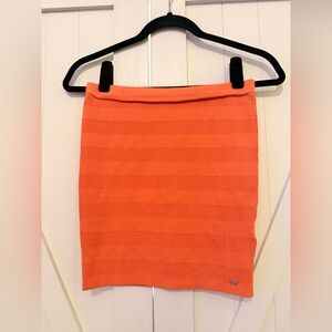 Guess Coral Orange Knit Pencil Skirt
